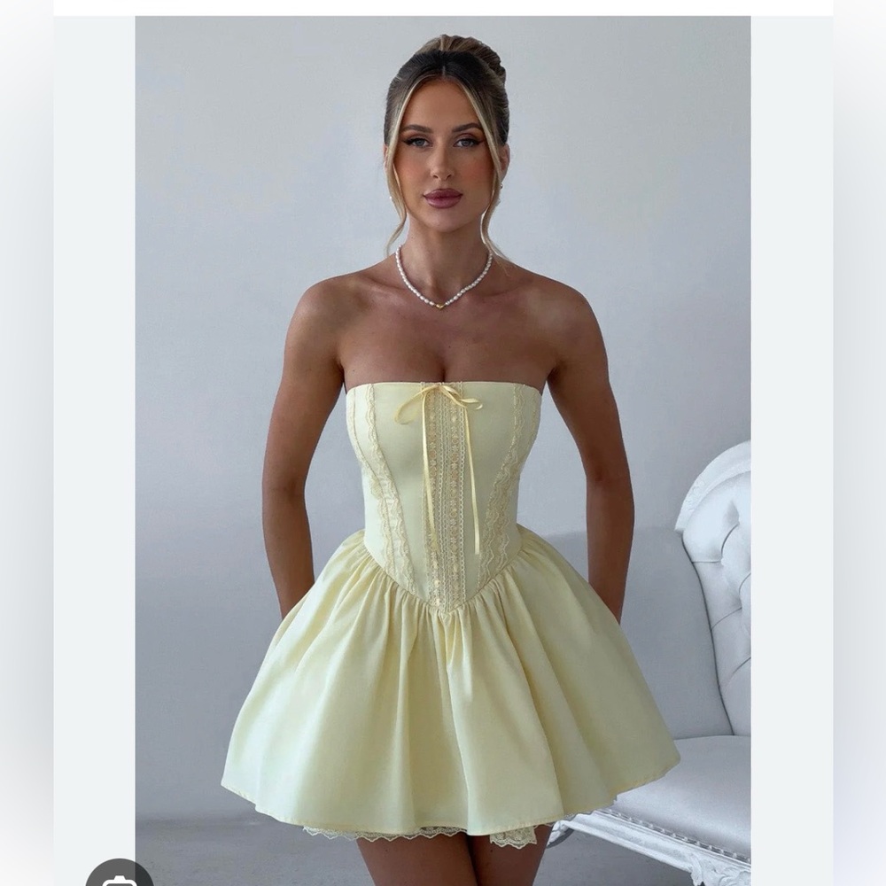 BABYBOO Evie mini dress Yellow